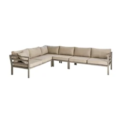 Aluminium tuin hoekbank met kussens - Brafab Weldon