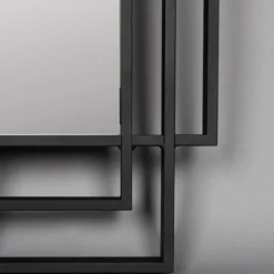 Art Deco spiegel zwart metaal - Dutchbone Ramsey