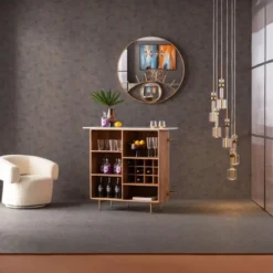 Barmeubel mangohout met marmer - Kare Design Grace
