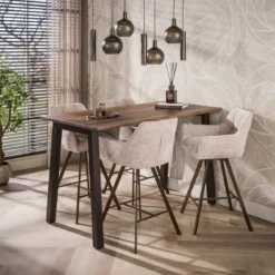 Bartafel acaciahout met staal - Giani Edge Pure