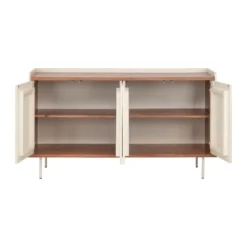 Beige dressoir met ribbels - Bodio Kaze