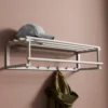 Beige kapstok met hoedenplank - Bodio Buis