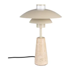 Beige tafellamp retro design - Zuiver Cole
