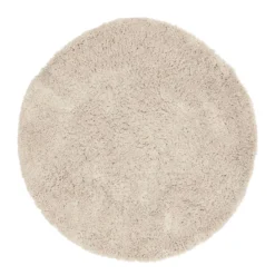 Beige vloerkleed hoogpolig rond - Must Living Celeste