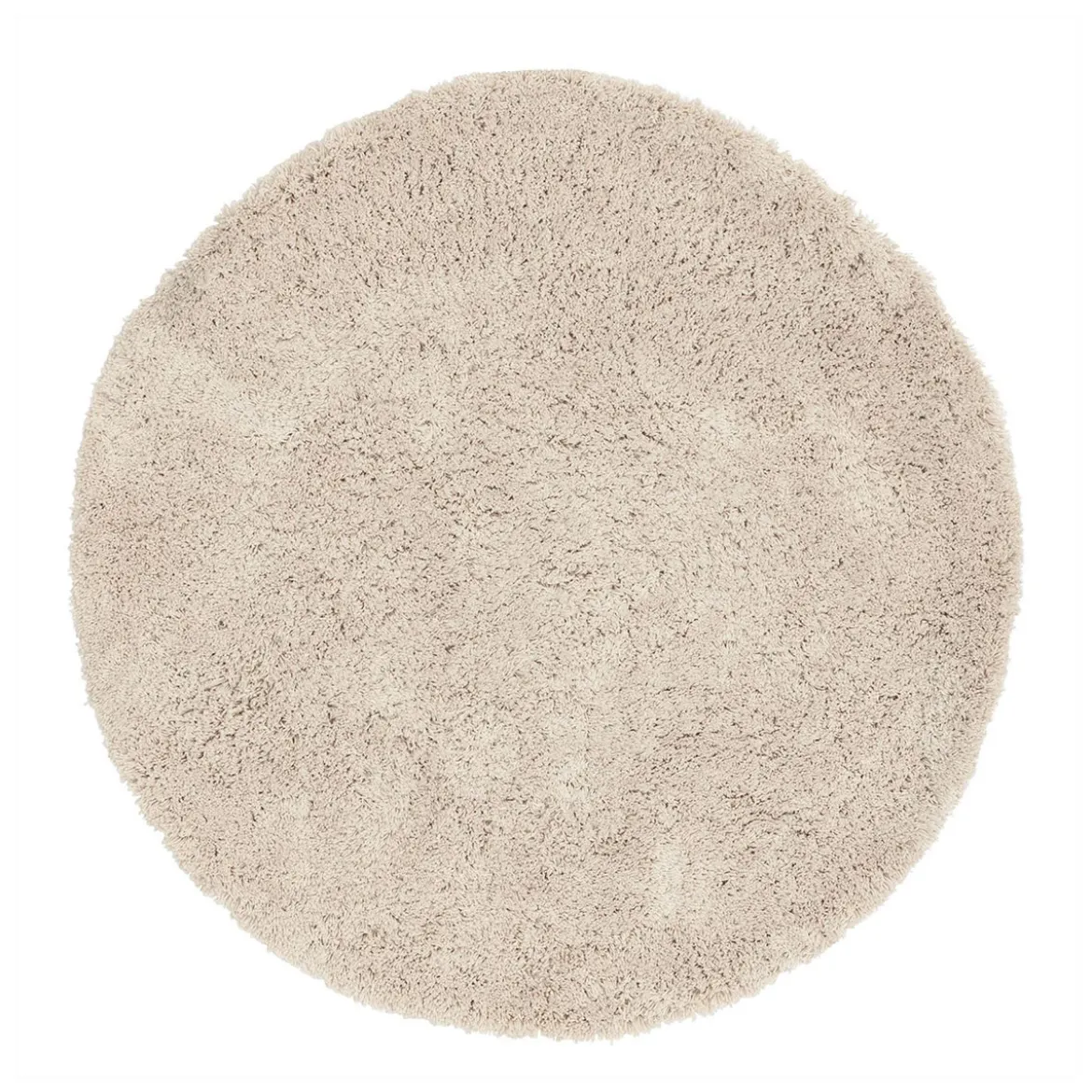 Beige vloerkleed hoogpolig rond - Must Living Celeste