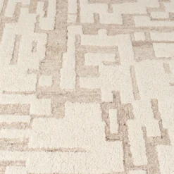 Beige vloerkleed met patroon - Zuiver Hills