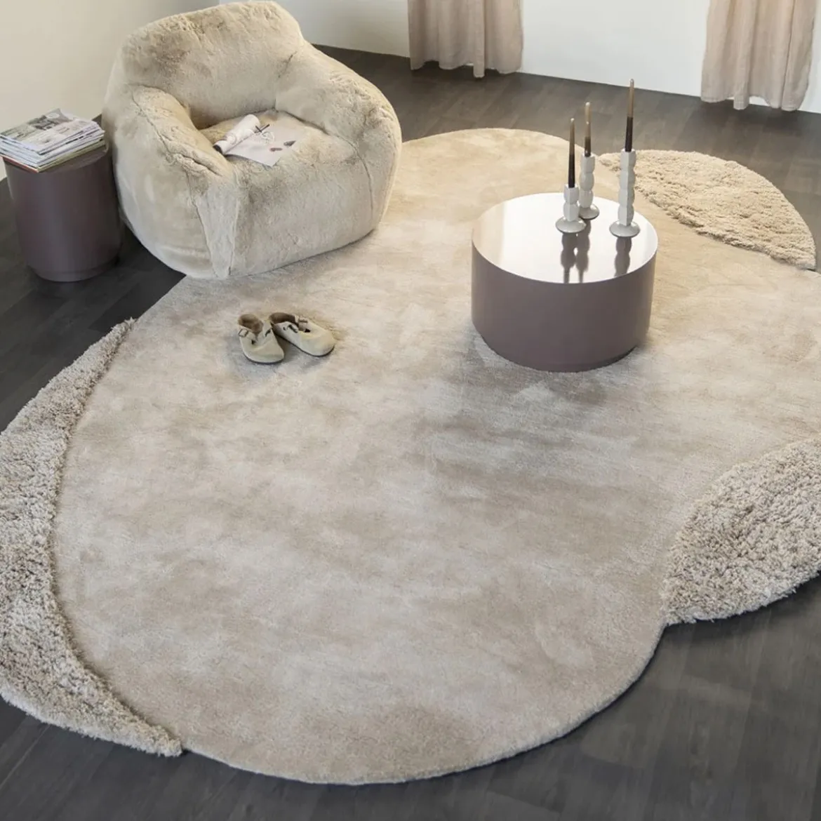 Beige vloerkleed organisch - By-Boo Praia