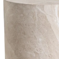 Bijzettafel beige steen rond - Bodio Sofia