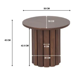 Bijzettafel geribbelde poot - Bodio Toshi