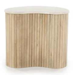 Bijzettafel met beige marmer blad - Eleonora Kira