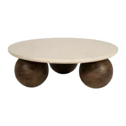 Botticino salontafel met balpoten - Eleonora Babs
