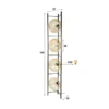 Bronze vloerlamp met rond beige glas - Santa Soll