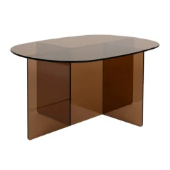 Bruine glazen salontafel - Zuiver Linea
