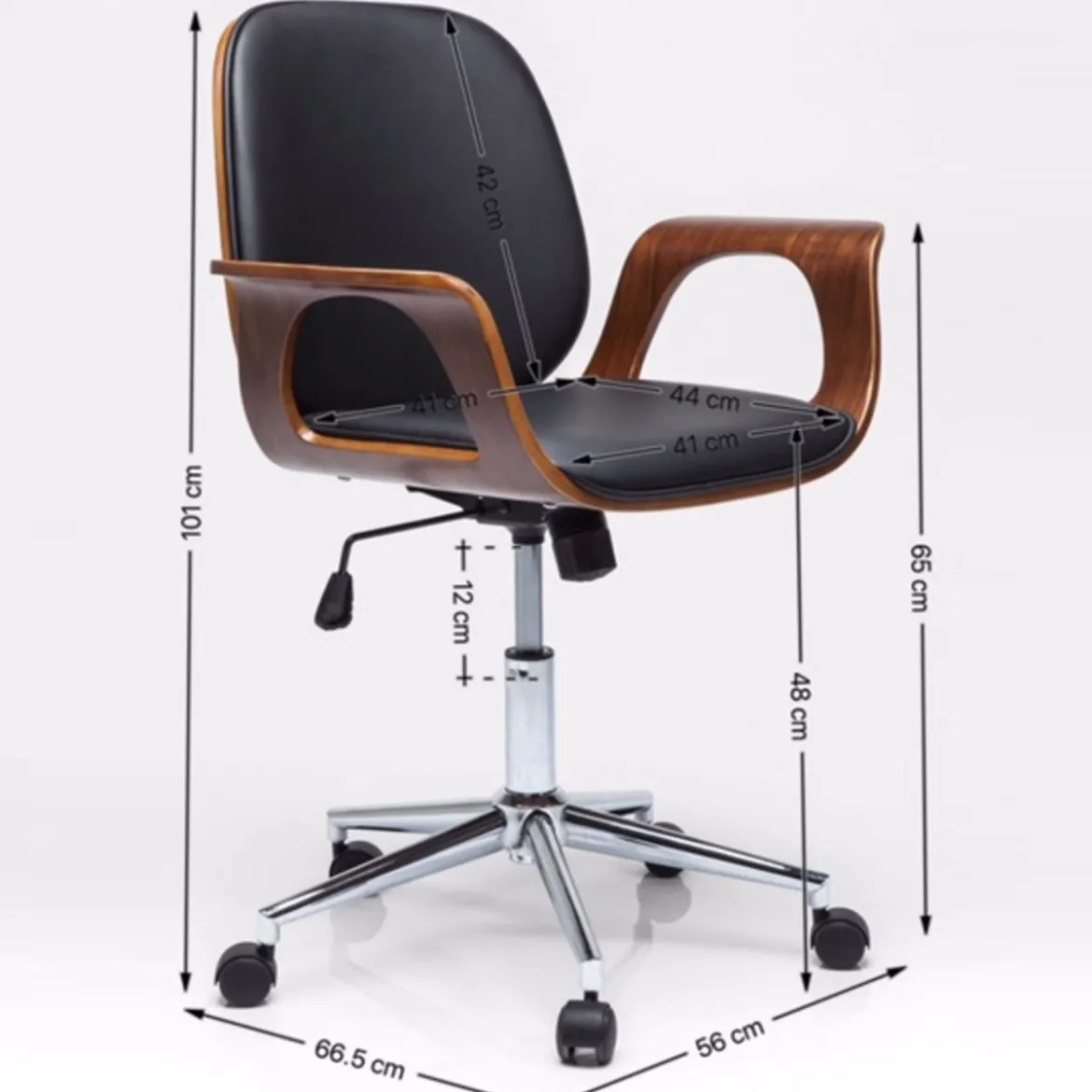 Bureaustoel walnoot - Kare Design Patron