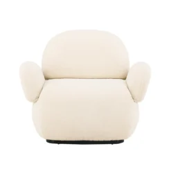Chenille fauteuil met rondingen - Lavis Sevilla