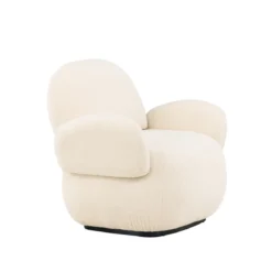Chenille fauteuil met rondingen - Lavis Sevilla