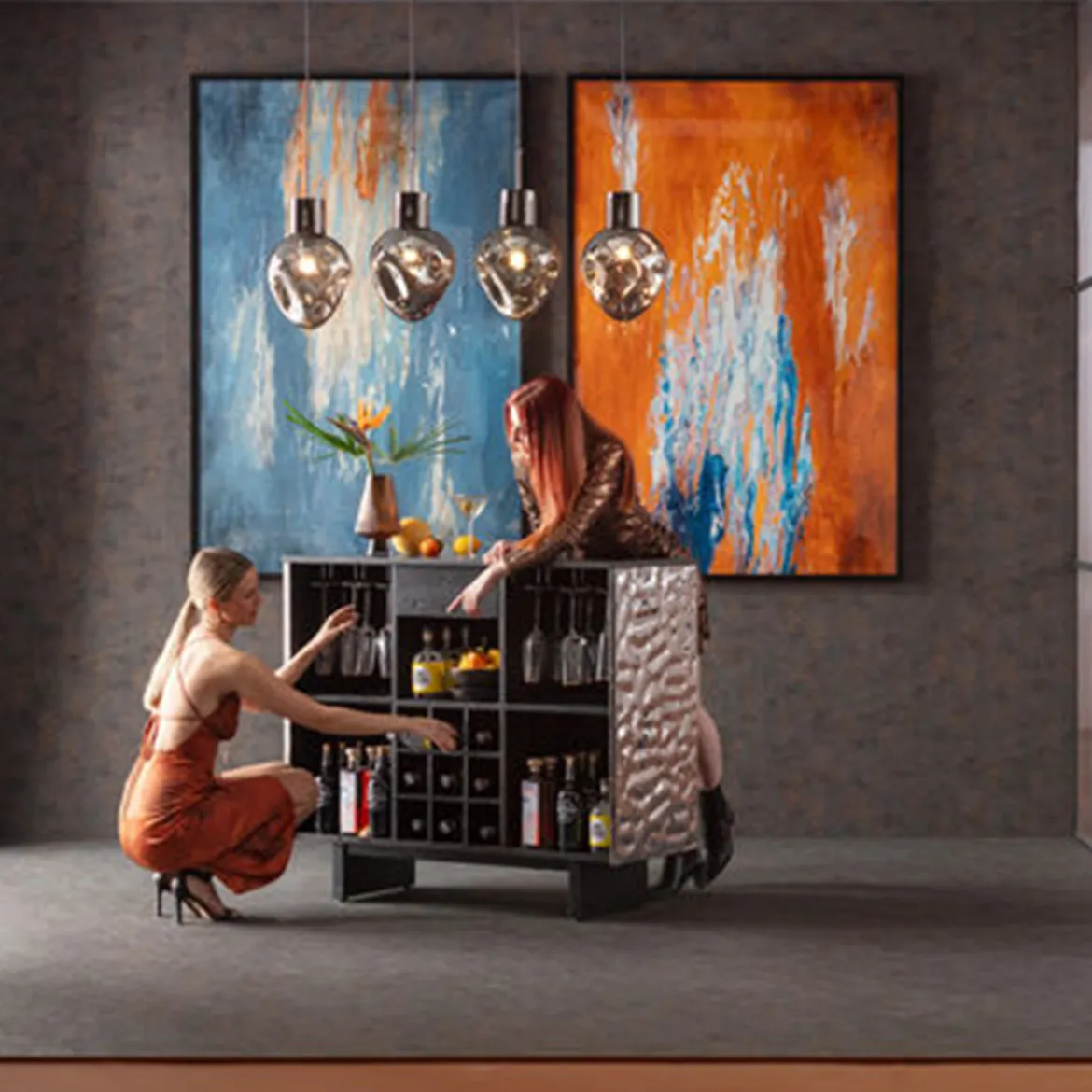 Chroom design thuisbar - Kare Design Caldera