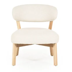Design fauteuil eiken en stof - Eleonora Mikky