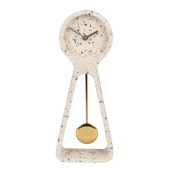 Design klok tafelmodel - Zuiver Pendulum Terrazzo