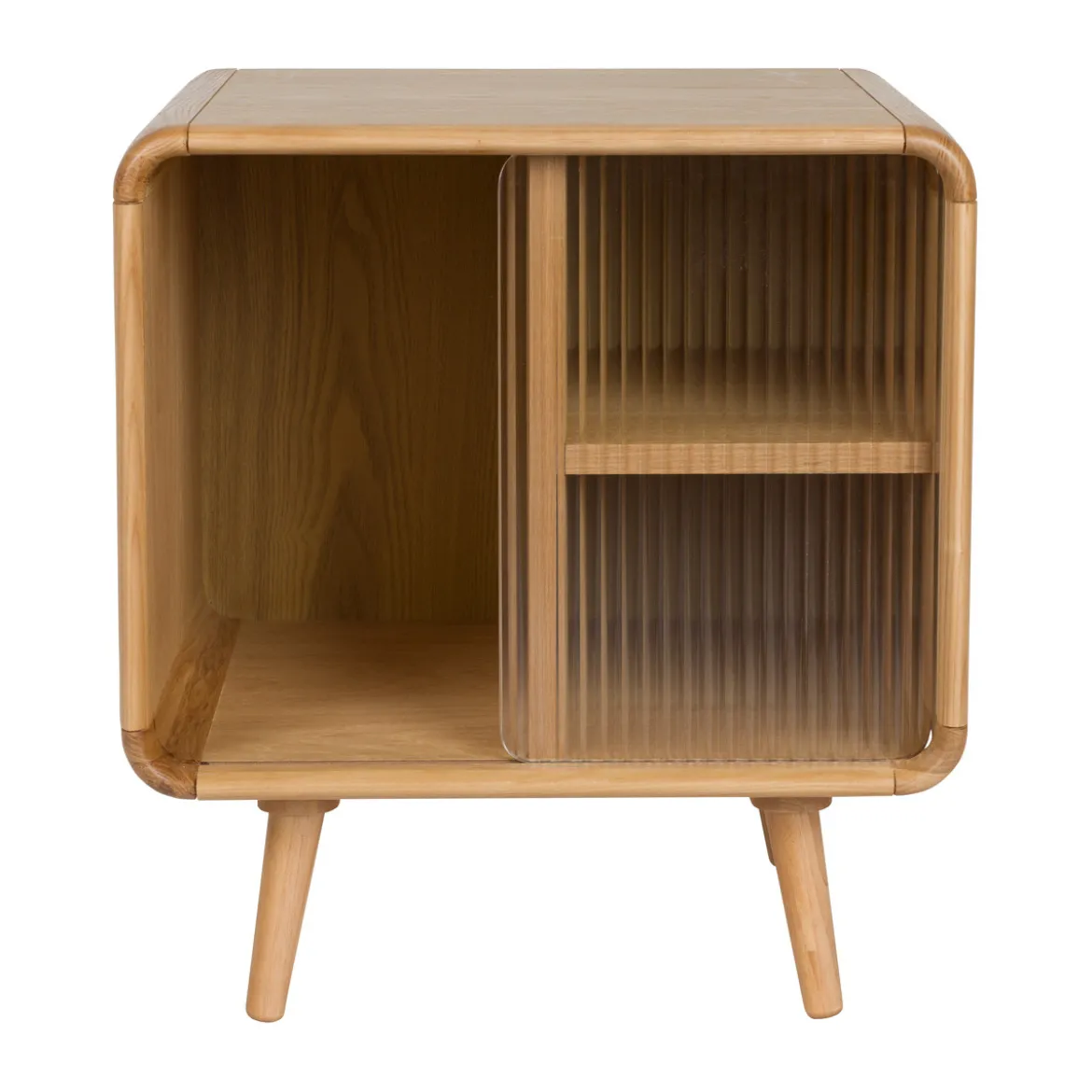 Design nachkastje gebogen hout - Zuiver Rise