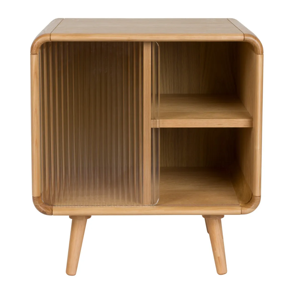 Design nachkastje gebogen hout - Zuiver Rise
