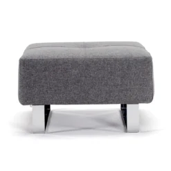 Design poef met chroom - Innovation Living Cassius/Supremax D.E.L.