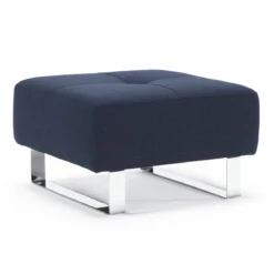 Design poef met chroom - Innovation Living Cassius/Supremax D.E.L.