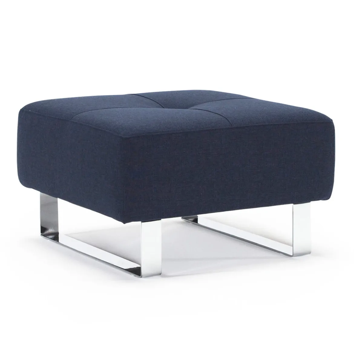 Design poef met chroom - Innovation Living Cassius/Supremax D.E.L.