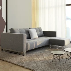 Design poef met chroom - Innovation Living Cassius/Supremax D.E.L.