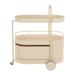 Design trolley kast beige - Zuiver Wim