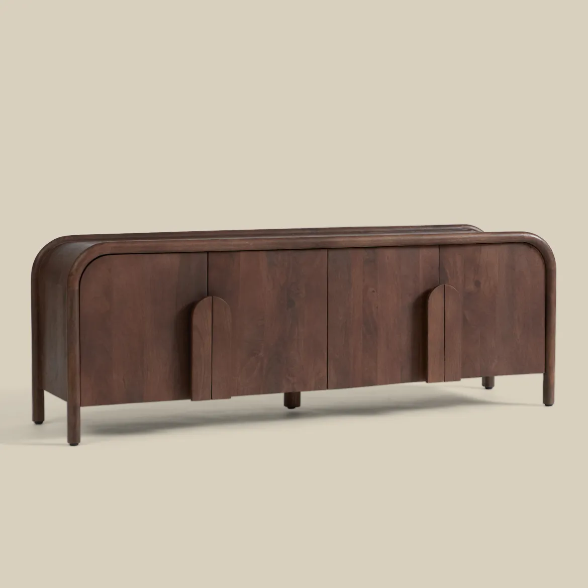 Design tv-meubel hout met ronde hoeken - Bodio Davie