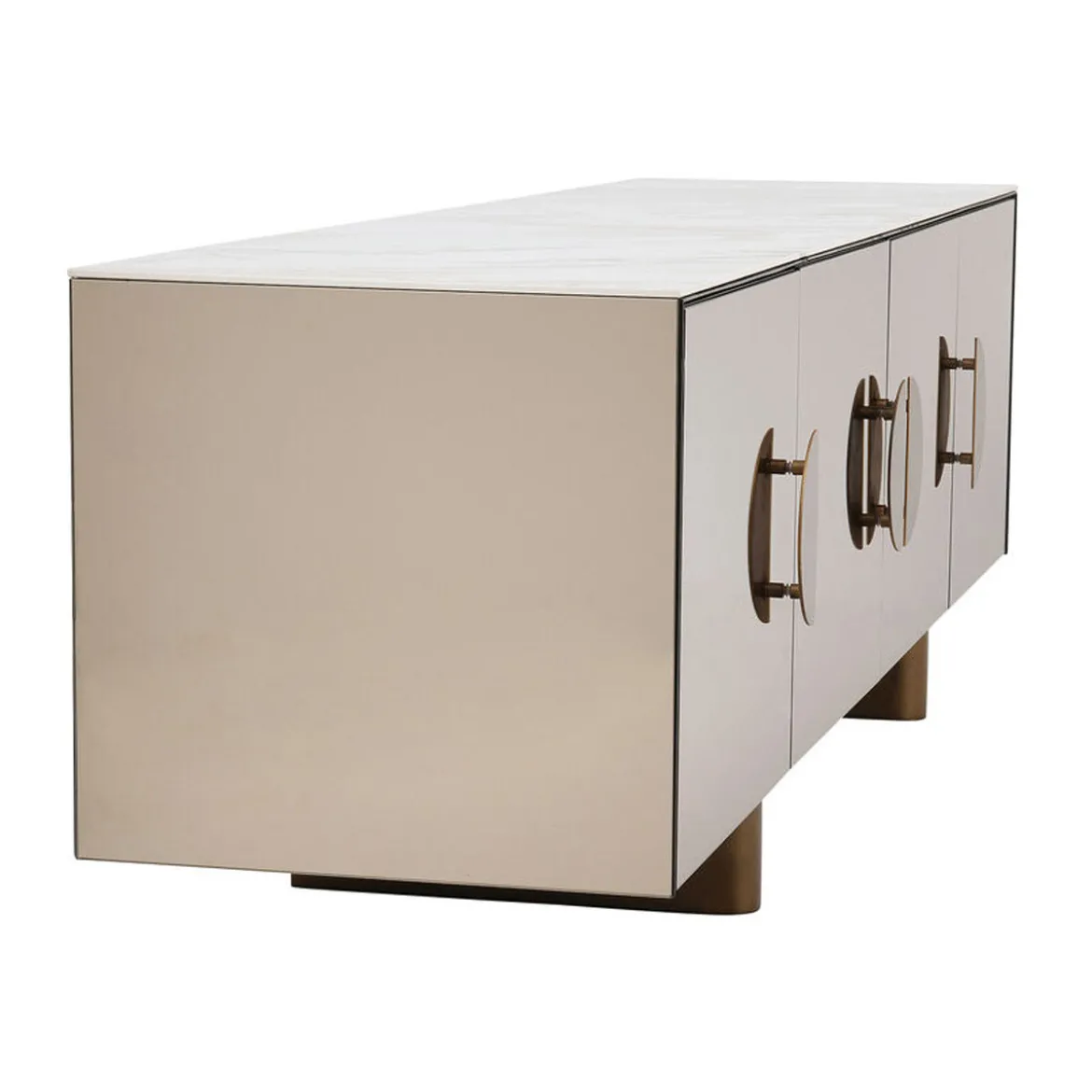 Design tv-meubel spiegel en marmer - Kare Design Lunar