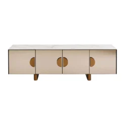 Design tv-meubel spiegel en marmer - Kare Design Lunar