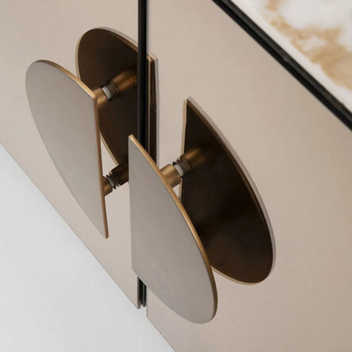 Design tv-meubel spiegel en marmer - Kare Design Lunar