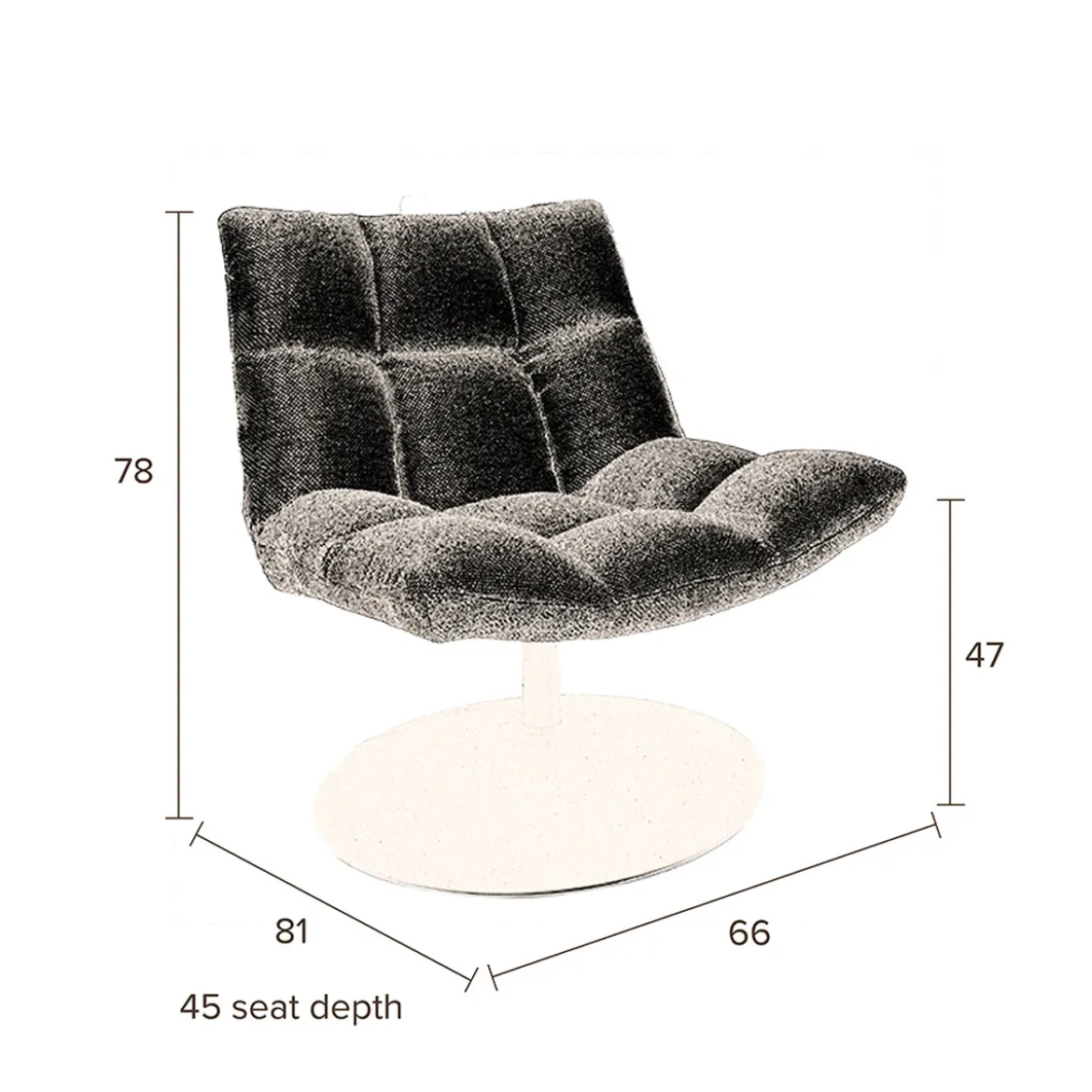 Draaifauteuil - Dutchbone Bar