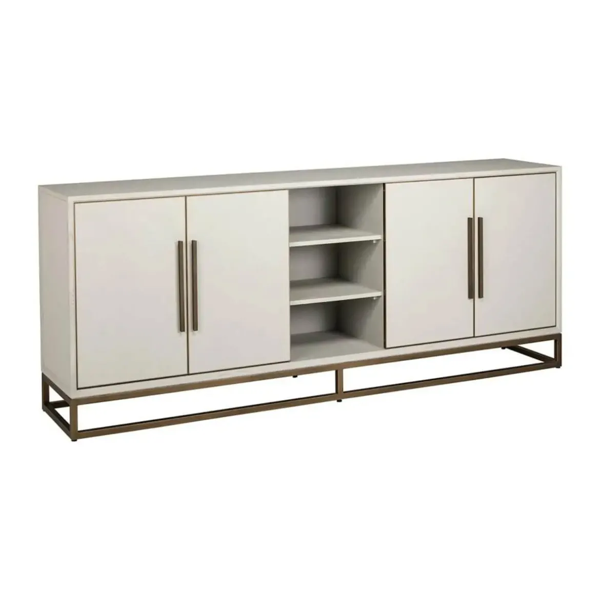 Dressoir wit hout met messing - Richmond Interiors Whitebone