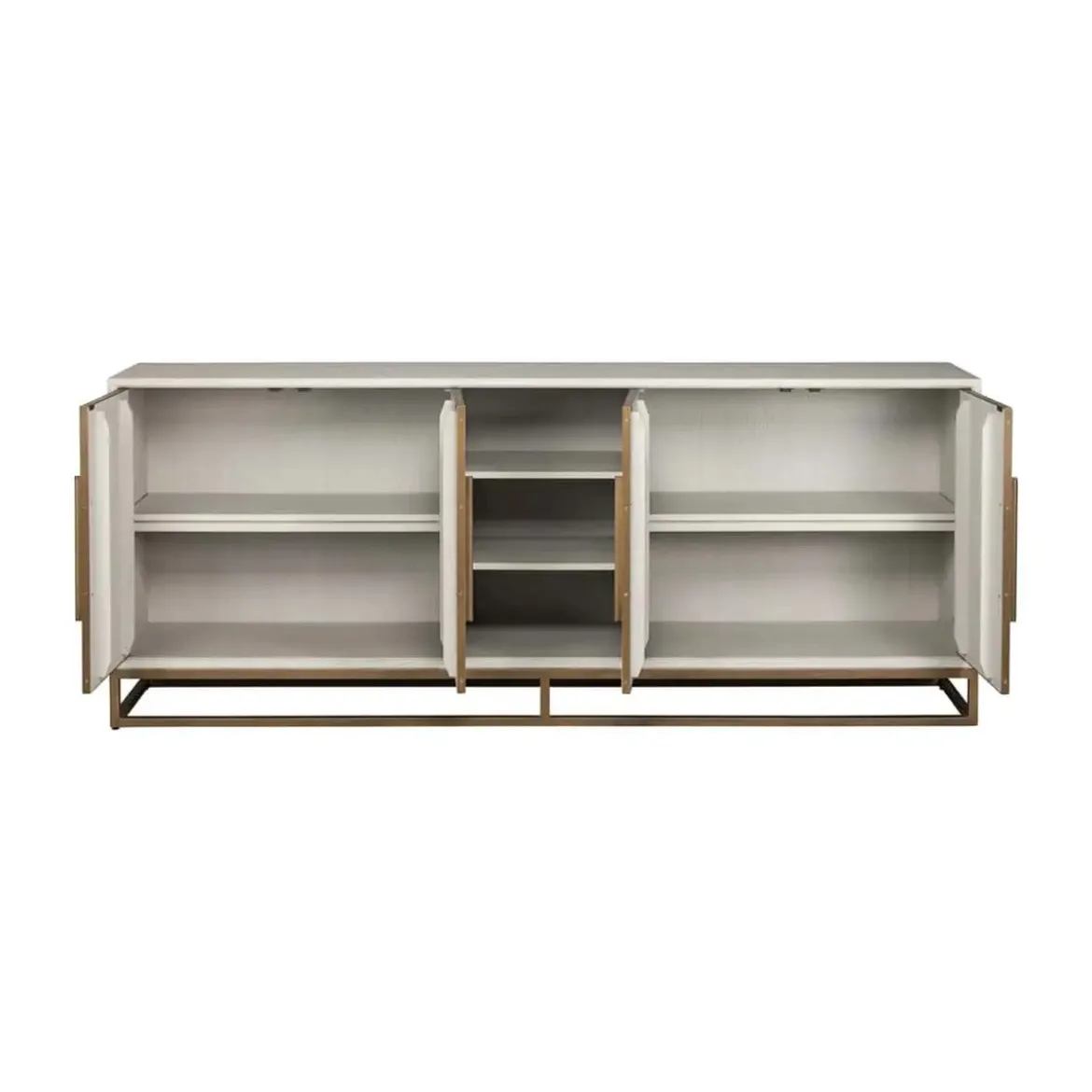 Dressoir wit hout met messing - Richmond Interiors Whitebone