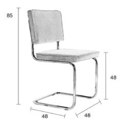 Eetkamerstoel ribstof retro - Zuiver Ridge Rib