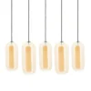 Eettafel hanglamp amberglas - By-Boo Shona Rectangular
