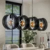 Eettafel hanglamp rond metaal gaas - Santa Ring