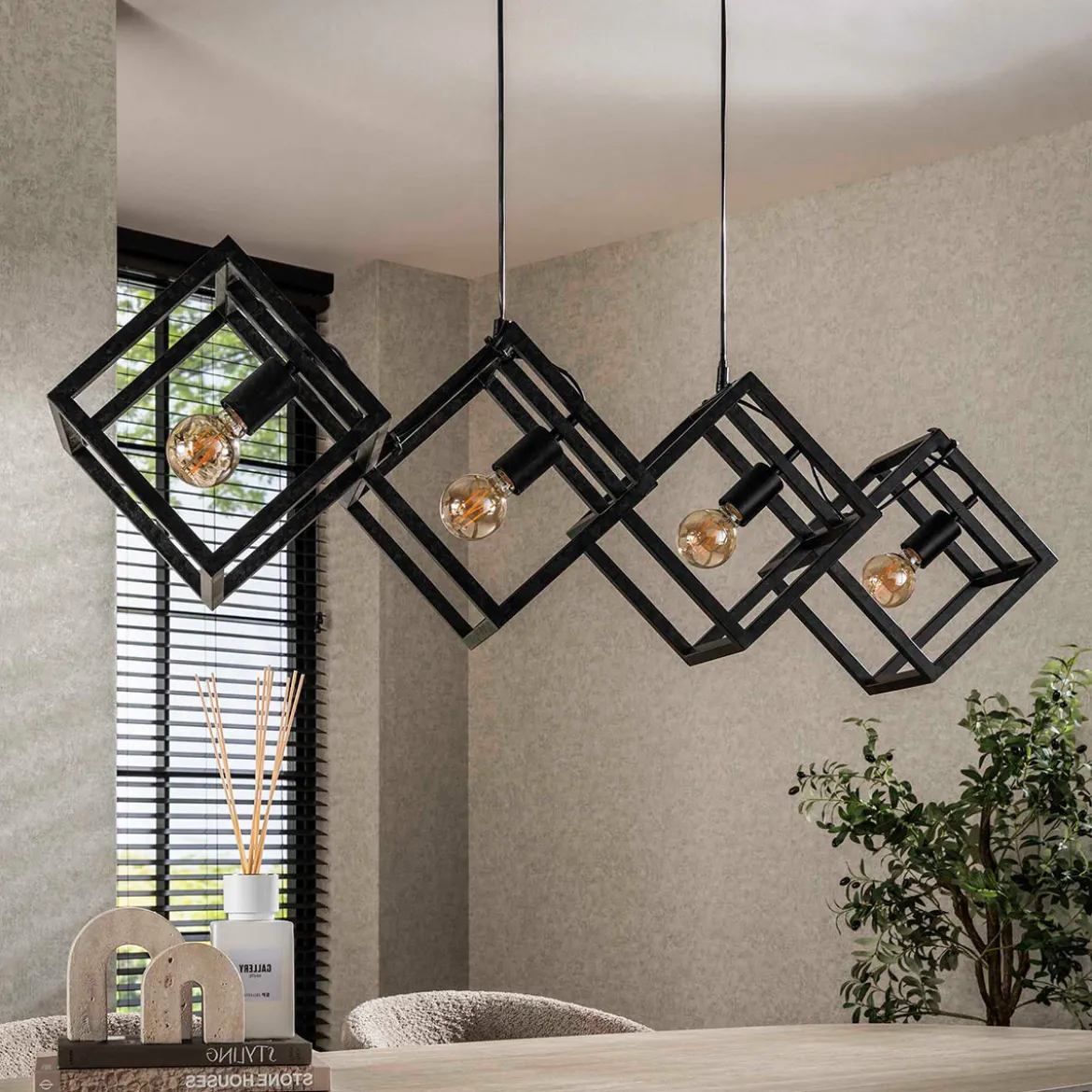 Eettafel lamp kubus metaal - Santa Kubus