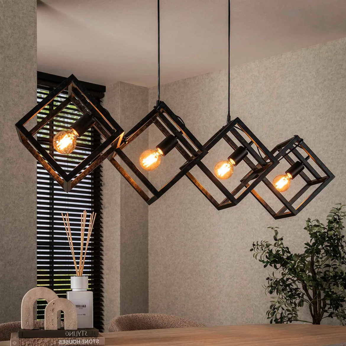 Eettafel lamp kubus metaal - Santa Kubus