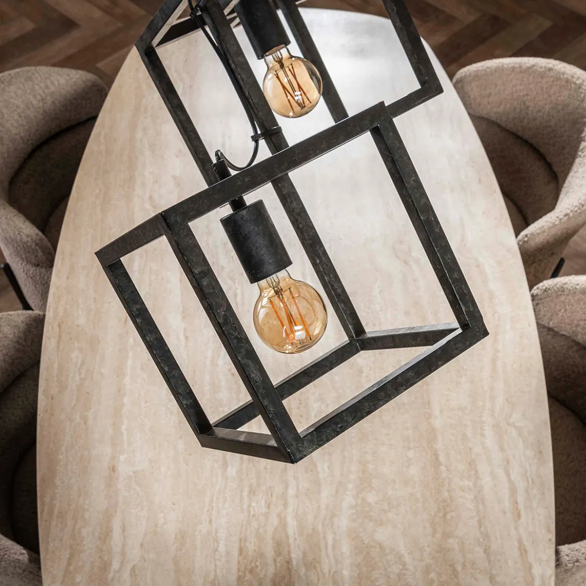 Eettafel lamp kubus metaal - Santa Kubus