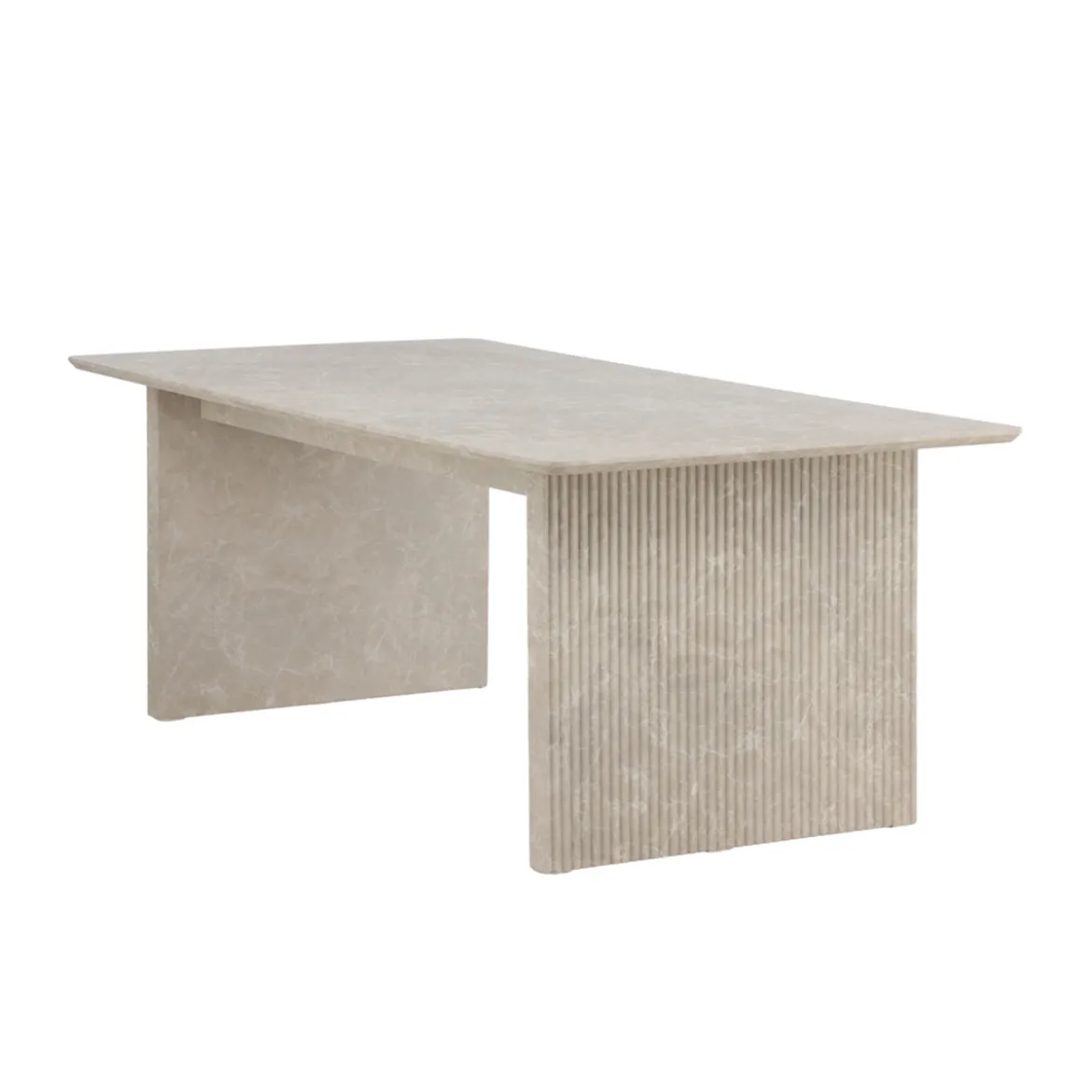 Eettafel met geribbelde poten - Lavis Vail
