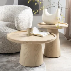 Eiken salontafel rond - Eleonora Leia