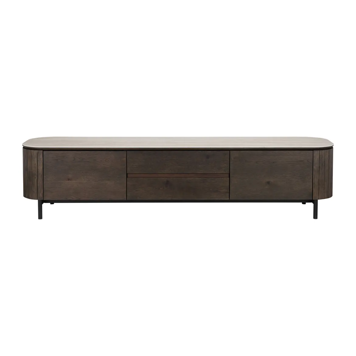 Eiken TV-meubel met travertine - Richmond Interiors Ritz