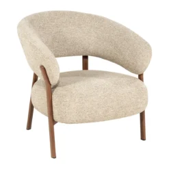 Fauteuil met houten poten - By-Boo Sedia