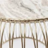 Gouden bijzettafel met marmer - Kare Design Beam Grey