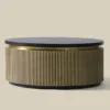 Gouden salontafel rond - Bodio Rush