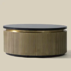 Gouden salontafel rond - Bodio Rush